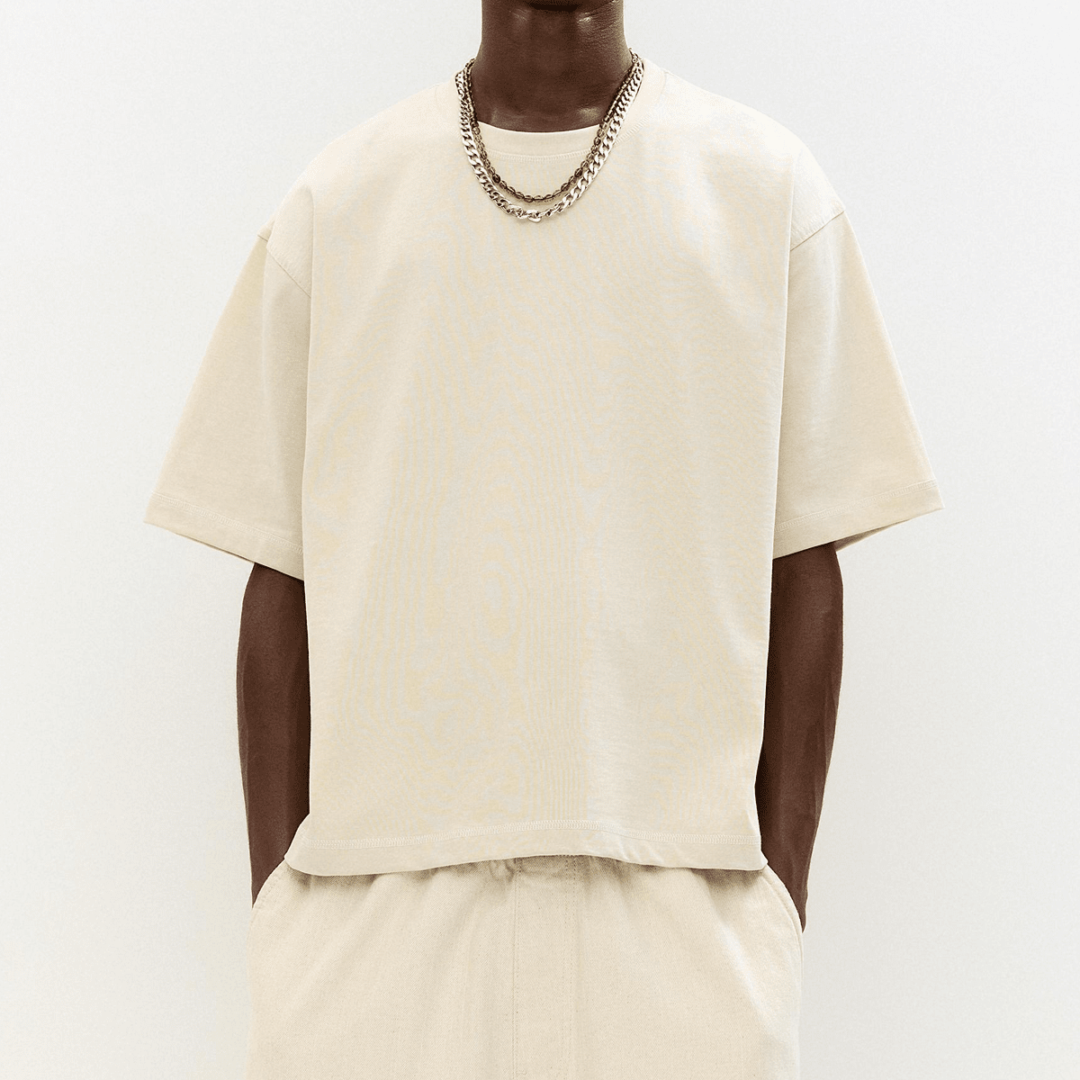 Unisex  Combed Cotton Cropped Oversized