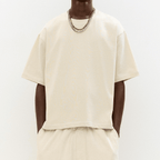 Unisex 100% Combed Cotton Cropped Oversized T-shirt (250g)