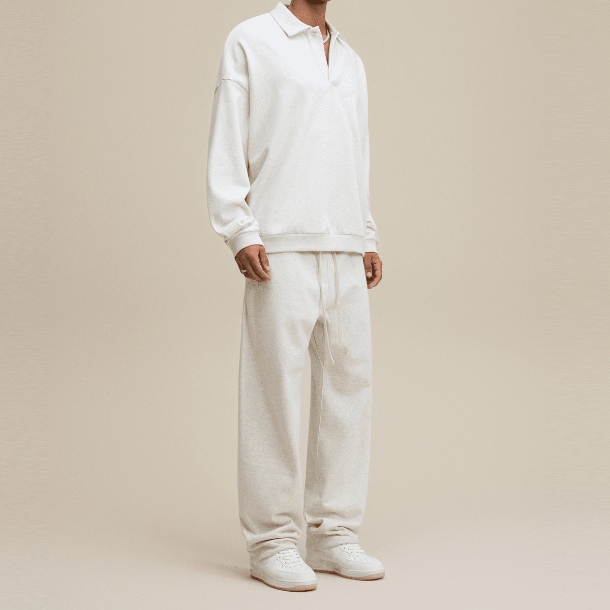 Men’s Half-Placket Polo Collar Sweatshirt