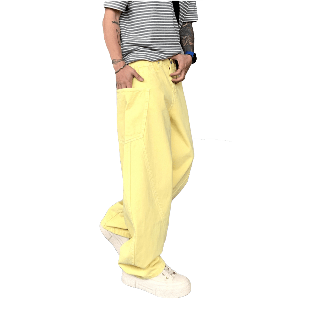 Unisex Loose Fit Straight-Leg Jeans with Soft Washed Finish