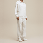 Men’s Half-Placket Polo Collar Sweatshirt