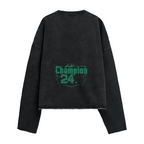 440GSM Unisex Washed Cropped Sweatshirt