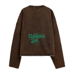 440GSM Unisex Washed Cropped Sweatshirt