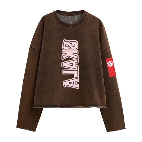 440GSM Unisex Washed Cropped Sweatshirt