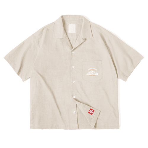 Cuban Collar Short-sleeve Shirt