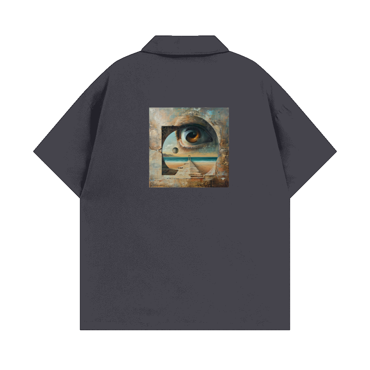 Cuban Collar Short-sleeve Shirt