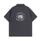 Cuban Collar Short-sleeve Shirt