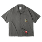 Cuban Collar Short-sleeve Shirt