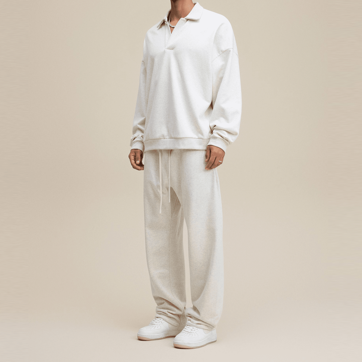 Men’s Half-Placket Polo Collar Sweatshirt