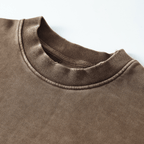 Cropped Oversized Washed Sweatshirt with Premium Cotton