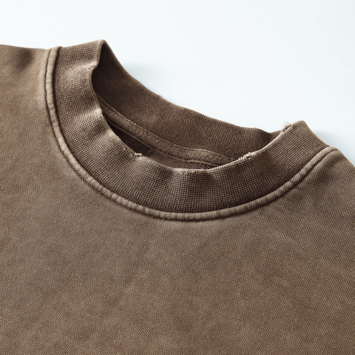 Cropped Oversized Washed Sweatshirt with Premium Cotton