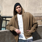 Unisex Heavyweight Washed Distressed Dystopian Streetwear Zip-Up Hoodie(420GSM)