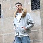 Unisex Fur-Trim Zip-Up Hoodie（400GSM）