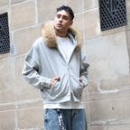 Unisex Fur-Trim Zip-Up Hoodie（400GSM）