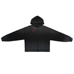 Unisex Washed Distressed Dystopian Streetwear Zip-Up Hoodie(420GSM)