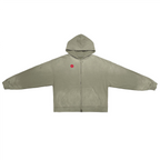 Unisex Washed Distressed Dystopian Streetwear Zip-Up Hoodie(420GSM)