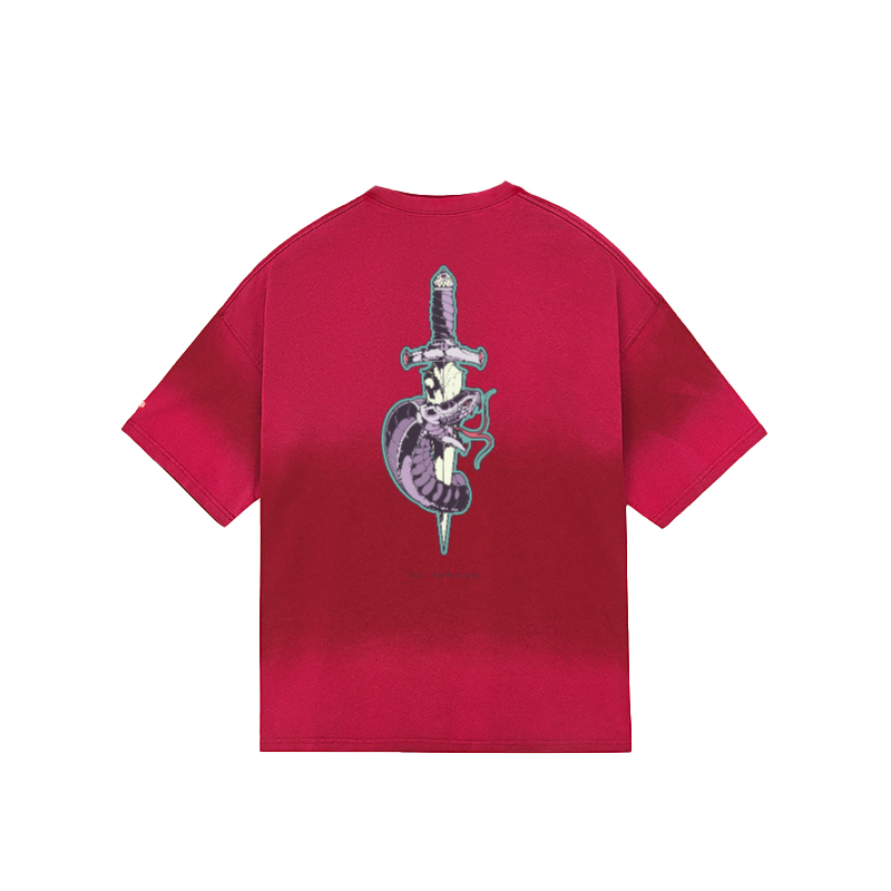 260GSM 100% Cotton Washed Vintage Tie-dye Oversized T-shirt