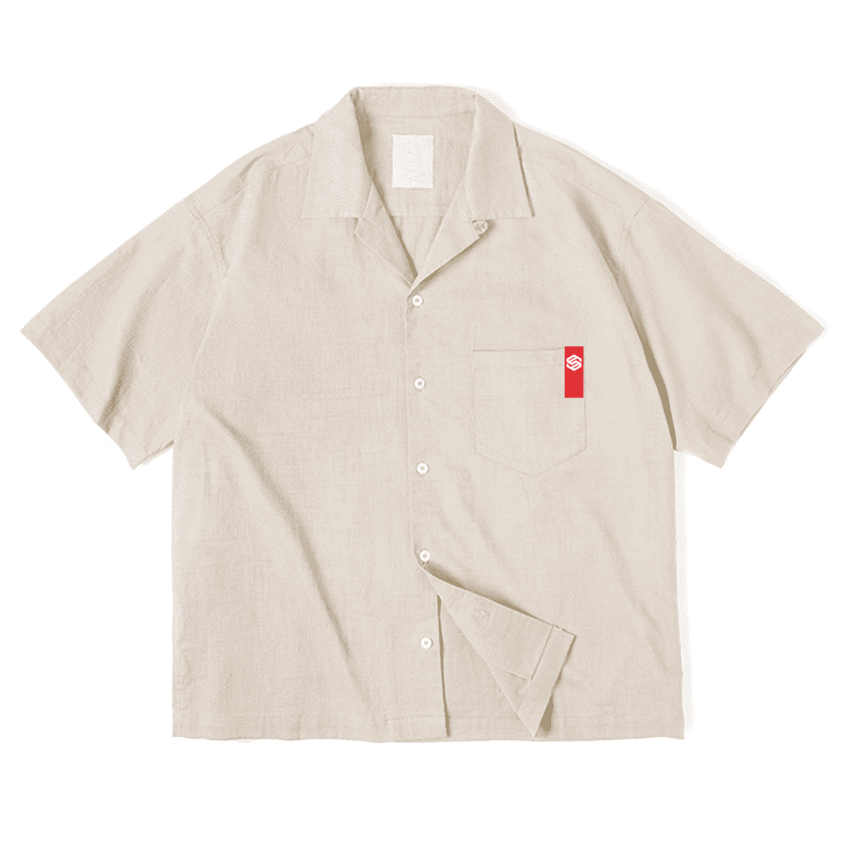 Cuban Collar Short-sleeve Shirt