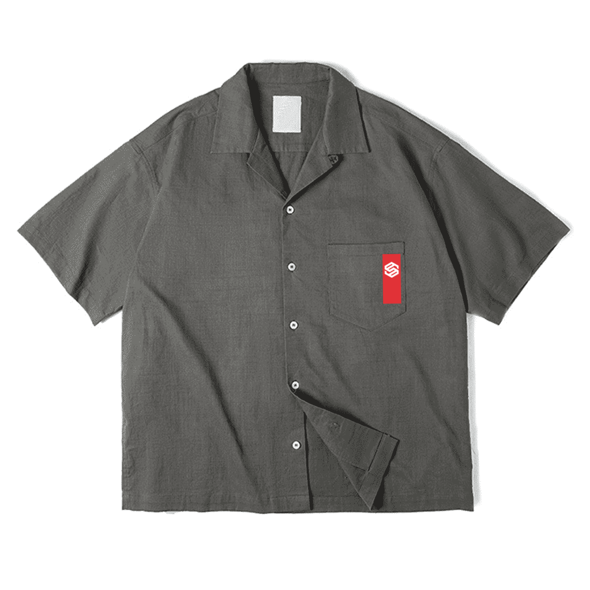 Cuban Collar Short-sleeve Shirt
