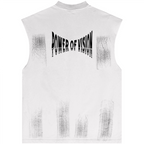 Distressed High Street Round Neck Sleeveless Tank Top (310GSM)