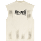 Distressed High Street Round Neck Sleeveless Tank Top (310GSM)