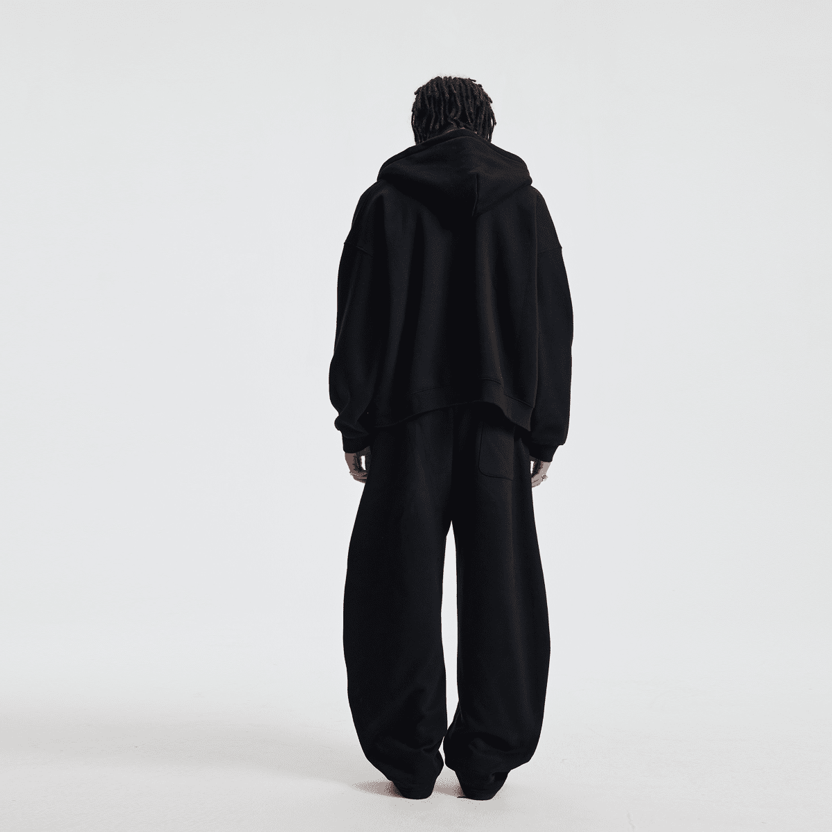 Unisex Boxy Cropped Fleece Zip-up Hoodie(380GSM)