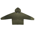 Unisex Washed Distressed Dystopian Streetwear Zip-Up Hoodie(420GSM)