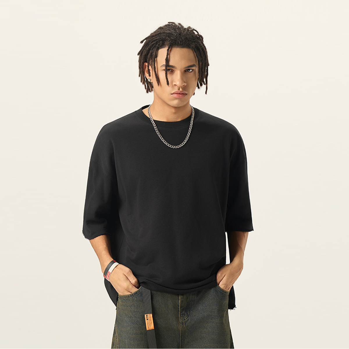 Men’s Cropped Terry T-shirt（280GSM）