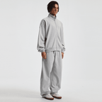 Unisex Brushed Stand-collar Zip-up Jacket