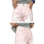 Loose-Fit Straight-Leg Washed Denim Jeans for Comfort