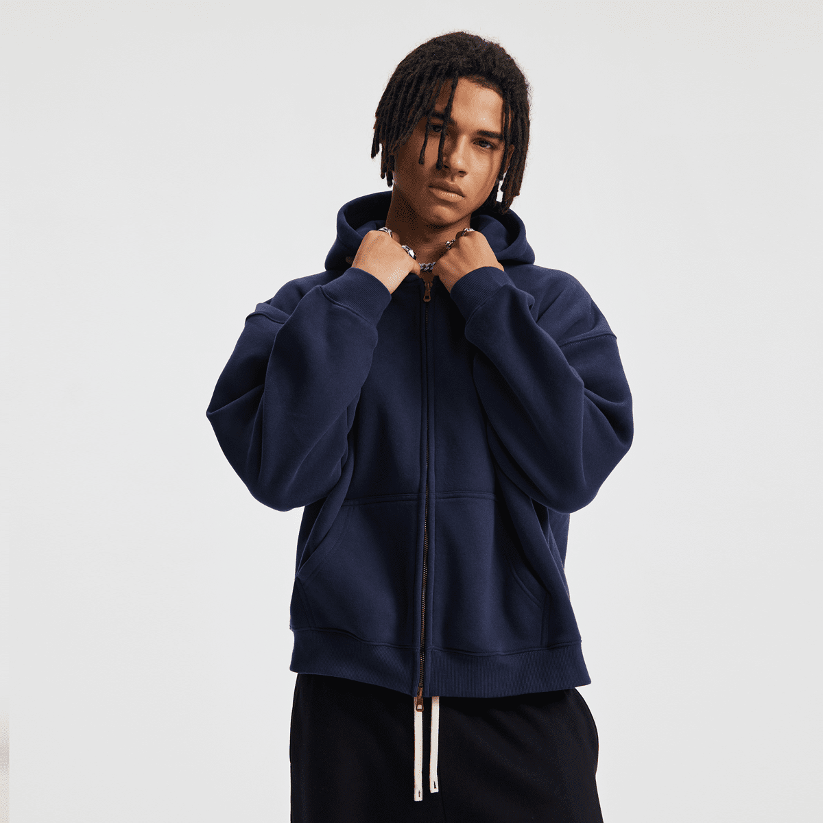 unisex cropped fleece hoodie