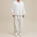 Men’s Half-Placket Polo Collar Sweatshirt