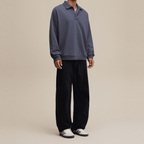 Men’s Half-Placket Polo Collar Sweatshirt