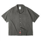 Cuban Collar Short-sleeve Shirt