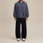 Men’s Half-Placket Polo Collar Sweatshirt