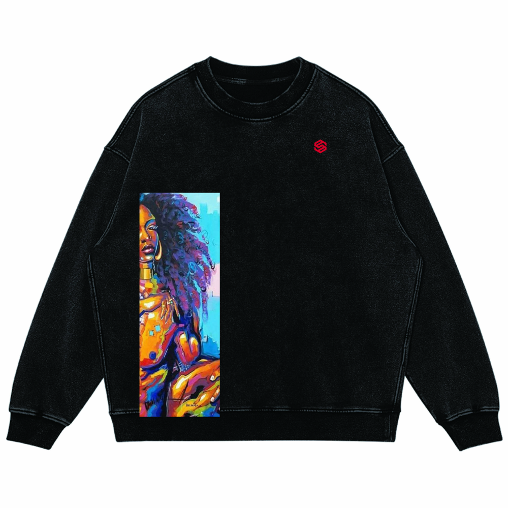 Unisex Super Heavyweight Oversized Faded Sweatshirt(440GSM)