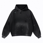 Vintage Wash Frayed Fleece Hoodie(360GSM)