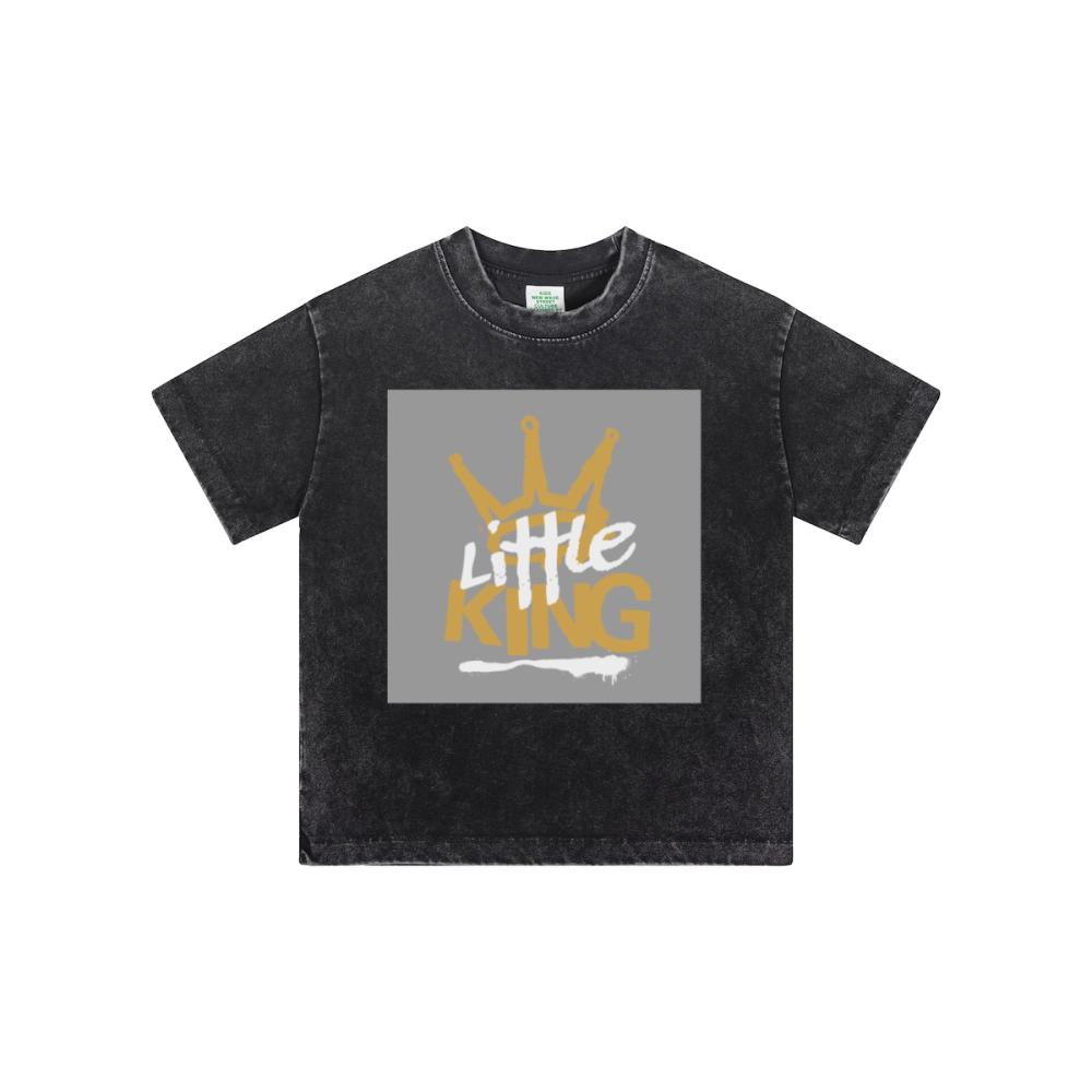 Streetwear Kids Vintage Washed T-Shirt(240GSM)