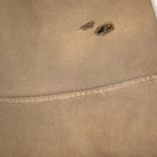 Unisex Heavyweight Washed Distressed Dystopian Streetwear Zip-Up Hoodie(420GSM)