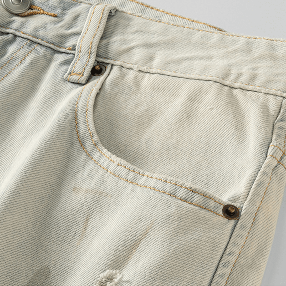 Unisex Distressed Denim Shorts