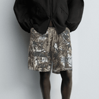 Unisex 100% Cotton French Terry Camo Shorts（400GSM）