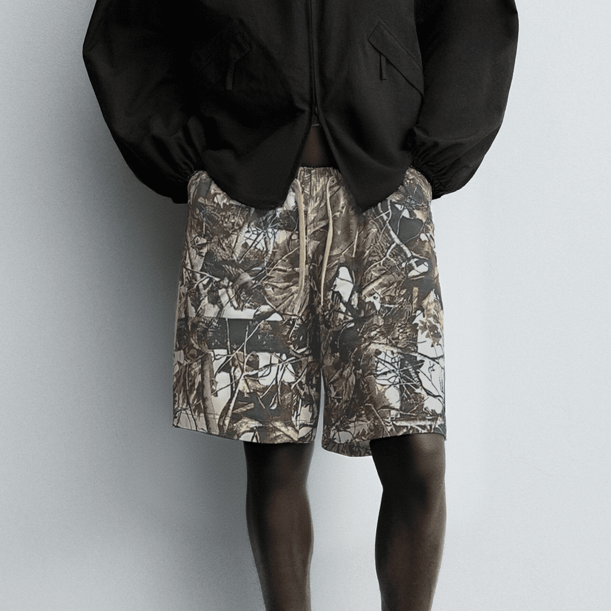 Unisex 100% Cotton French Terry Camo Shorts（400GSM）