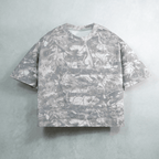 Unisex Cropped Camouflage Tree Print T-shirt（270GSM）