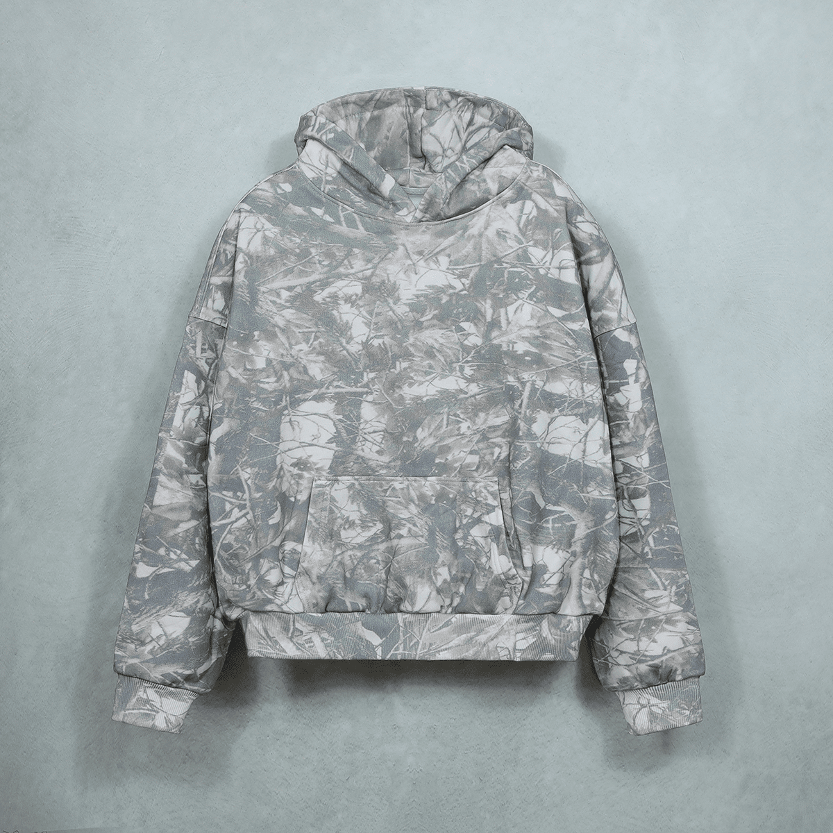 Unisex 100% Cotton Heavyweight French Terry Camo Hoodie（400GSM）
