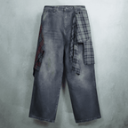 Unisex Loose Fit Straight-Leg Washed Jeans