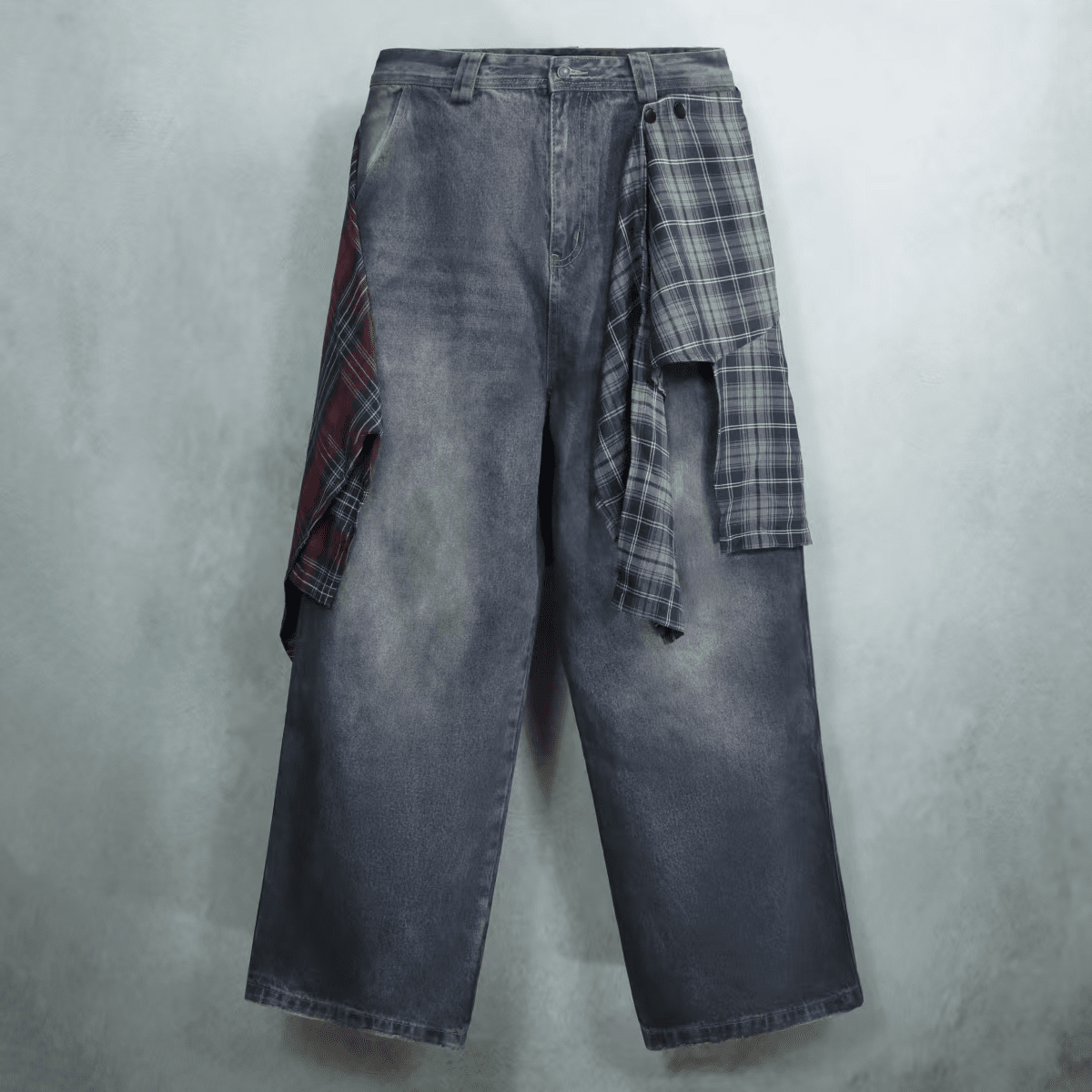 Unisex Loose Fit Straight-Leg Washed Jeans