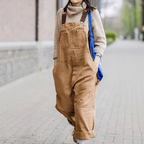 Unisex Loose-Fit Utility Bib Overall Jumpsuit