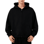 Unisex Cropped Oversized Zip-up Hoodie (460 GSM)