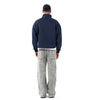 Unisex Stand-Up Collar Half-Zip Panelled Sweatshirt（460GSM）