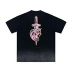 Bottom Sunfade Gradient Washed Vintage T-Shirt(250GSM)